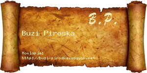 Buzi Piroska névjegykártya