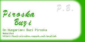 piroska buzi business card